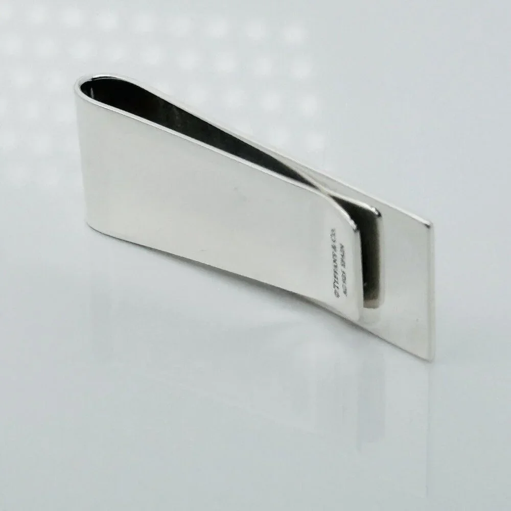 Tiffany Classic Stripe Money Clip in Sterling Silver Engravable